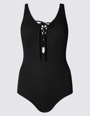 Secret Slimming&trade; Lace-up Swimsuit